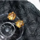 Earrings Clip Women Accessories Gold Plated Flower Earrings Solid Gold Non Pierced Alloy Ear Clip