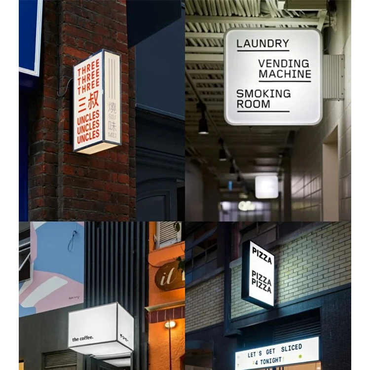 product standard low voltage rust free galvanized steel rectangular lighting plaque address signs houses acrylic box sign-10
