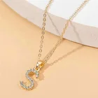 Pendants Iced Out Cubic Zircon Long Charm Personal Pendants Initial 26 Letters Necklace