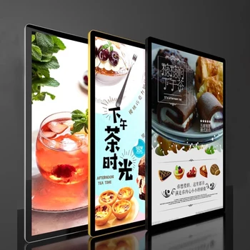 Hot Sale Led Light Box Luminous Menu Display Card Restaurant Menu Seated Table Top Bar Ultra Thin Magnetic Display Board