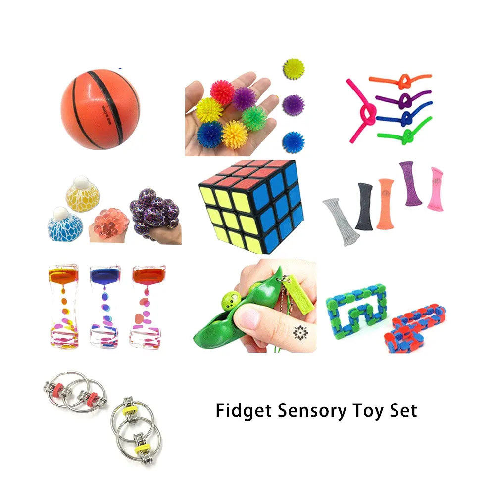 22 Pcs Fidget Toys Sensory Tools Bundle Stress Relief Hand Toys Kids Adults UK 