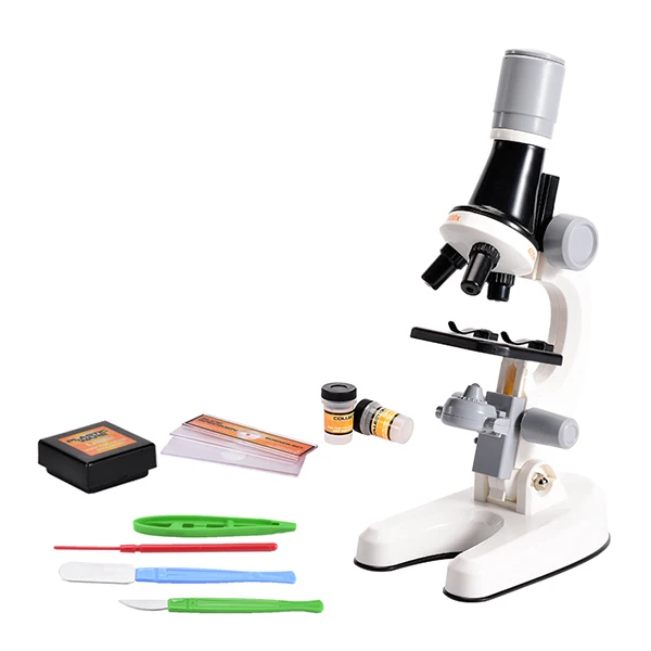 Couleur: Noir HONGIGI Kids Science Microscope 1200X Zoom Kit de Microscope Biologique Instruments scientifiques Jouet éducatif pour Enfant 