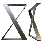 Table Table Modern Outdoor Furniture Garden Park Cross Square X Shaped Metal Coffee Stainless Steel Table Legs