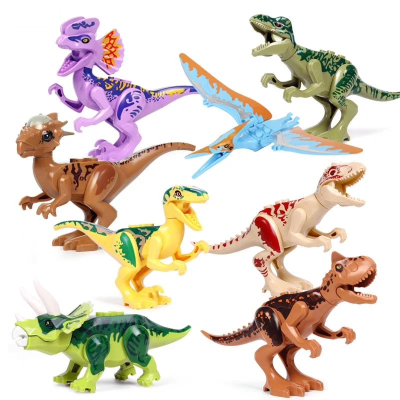 Toys jurassic Dinosaur Indominus Rex DIY Blocks Dinosaurs Tyrannosaurus Rex Tiny 
