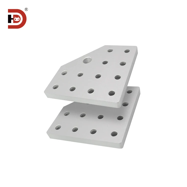 6060/8080/9090/100 Aluminum Profile Foot Cup Caster Base Plate Connector Triangle Connection Fixing Plate details