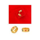 Ring Black 2021 Fashion Retro French Jewelry Signature Dome Ring 24k Gold Birthstone Gem Black Stone Ring