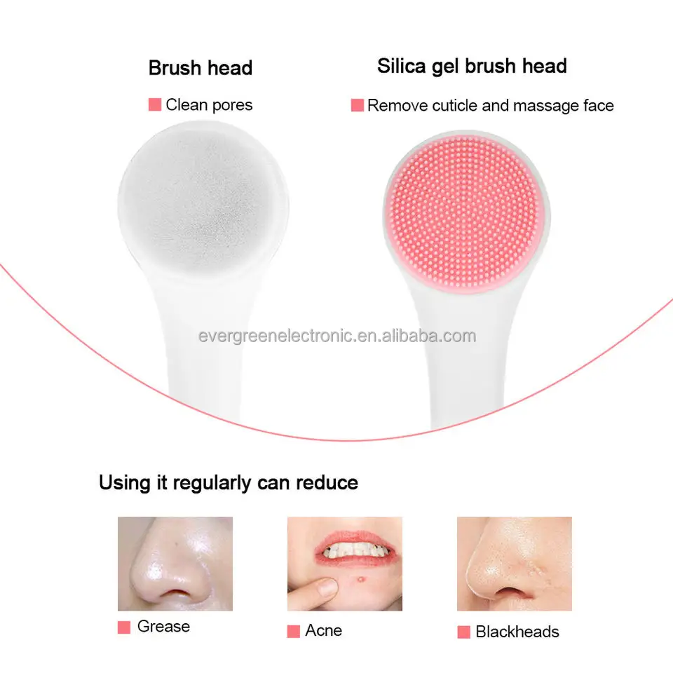 brand new double sided waterproof cleansing facial cleaning brush