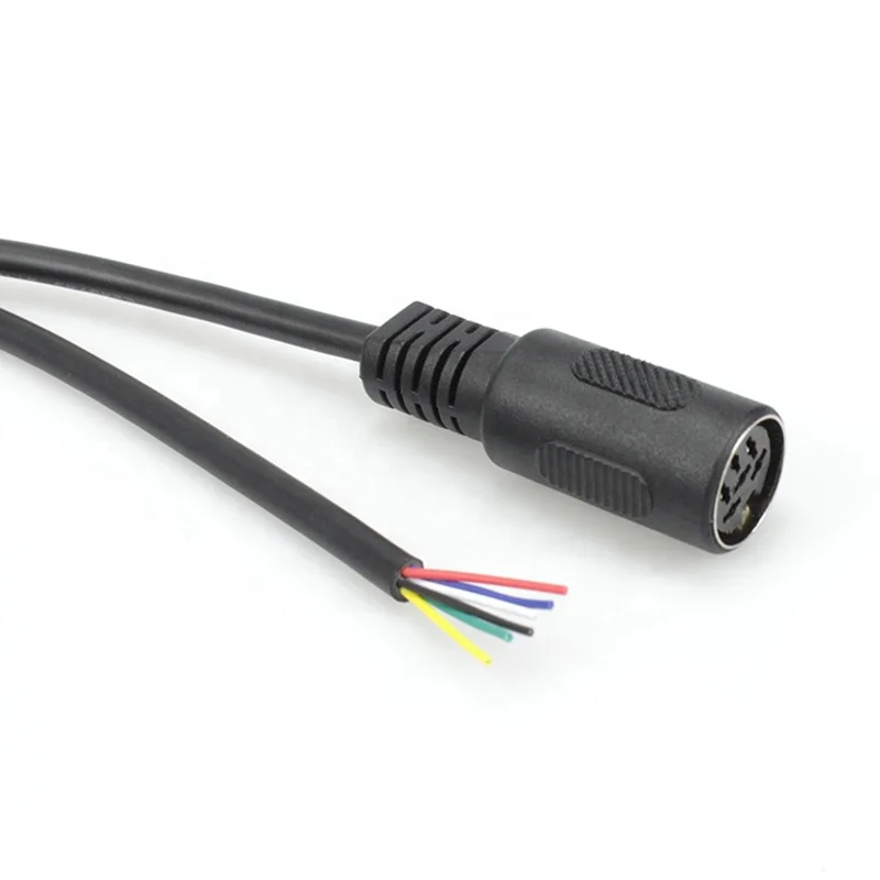 Din 6 pin Female Connector Socket Open Cable.jpg