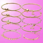 925 Gold Bracelet Wholesale 925 Silver Jewelry Gold Color Classic Snake Bone Chain Bracelet For Pandora