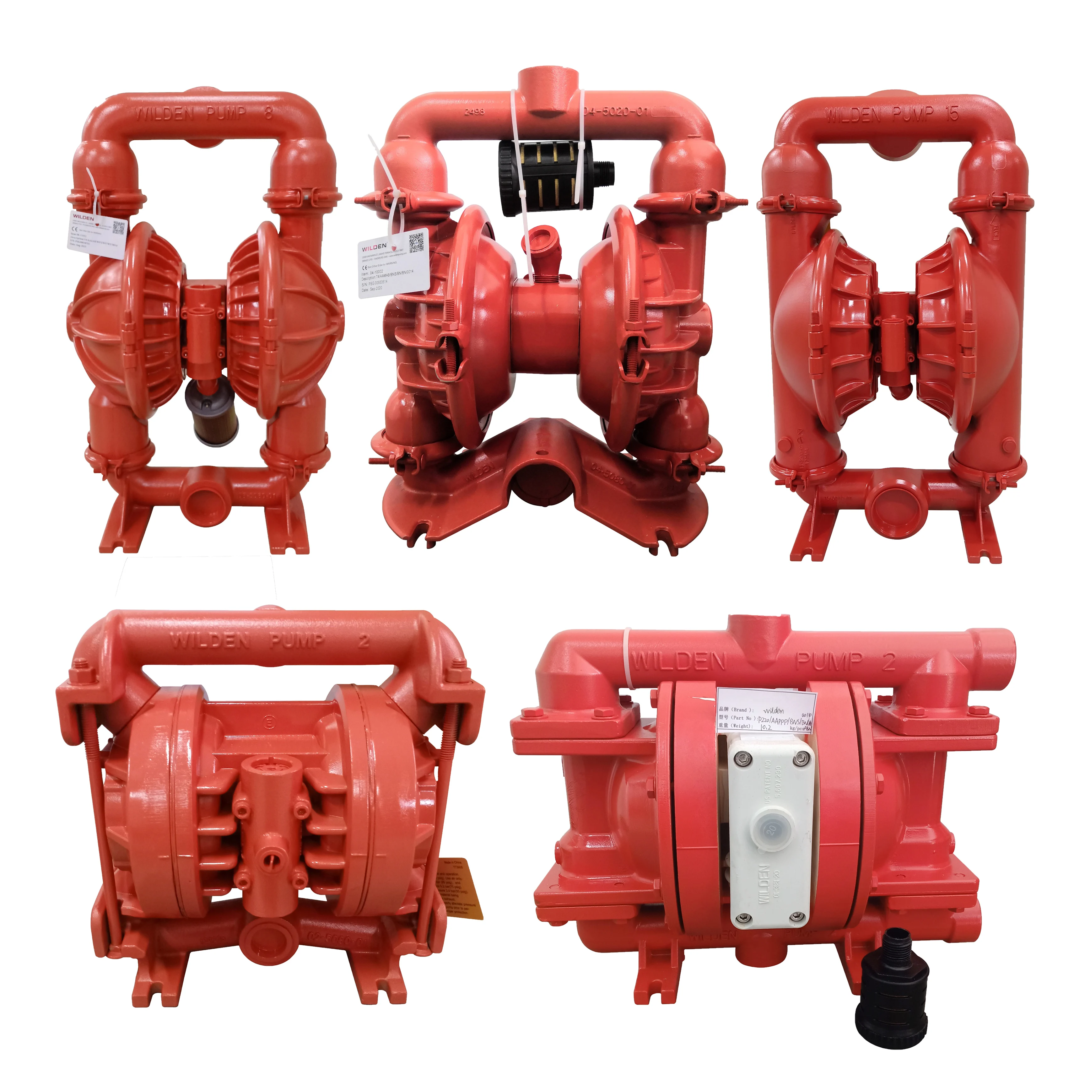 Proveedor de bombas de diafragma neumáticas dobles de accionamiento neumático Wilden T1 T2 T4 T8 T15 para bombas de diafragma neumáticas dobles Wilden TZ1 TZ2 TZ4 TZ8 TZ15