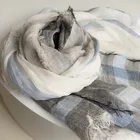 New Scarf Large Scarf New Fashion Korean Plain Natural Cotton Linen Scarf Casual Crinkle Large Shawl