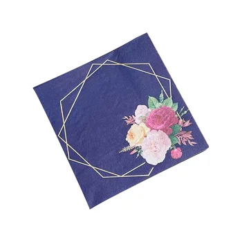 Art napkin manufacturers support custom various color pattern  paper napkins
