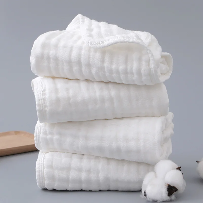 OEM newborn plain soft toweling  muslin 100% organic cotton baby burp cloths