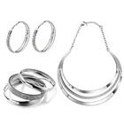 Earring Bracelet Environmental Friendly Simple Fashion Jewelry Necklace Earring Bracelet Sets For Women Ladies
