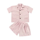 Kid Shirt Baby Girl Shorts TZ-295-HXI Unisex Baby Toddler Boy Girl 2 Piece Set Kid Linen Shirt And Shorts