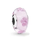 Glass Jewelry NEW Arrivals 100% 925 Sterling Silver Statement Charms Multicolor Glass Beads Female Jewelry