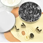 Cookie Cutter Factory 26pcs Alphabet Stainless Steel Cookie Cutter Set Biscuit Cutter