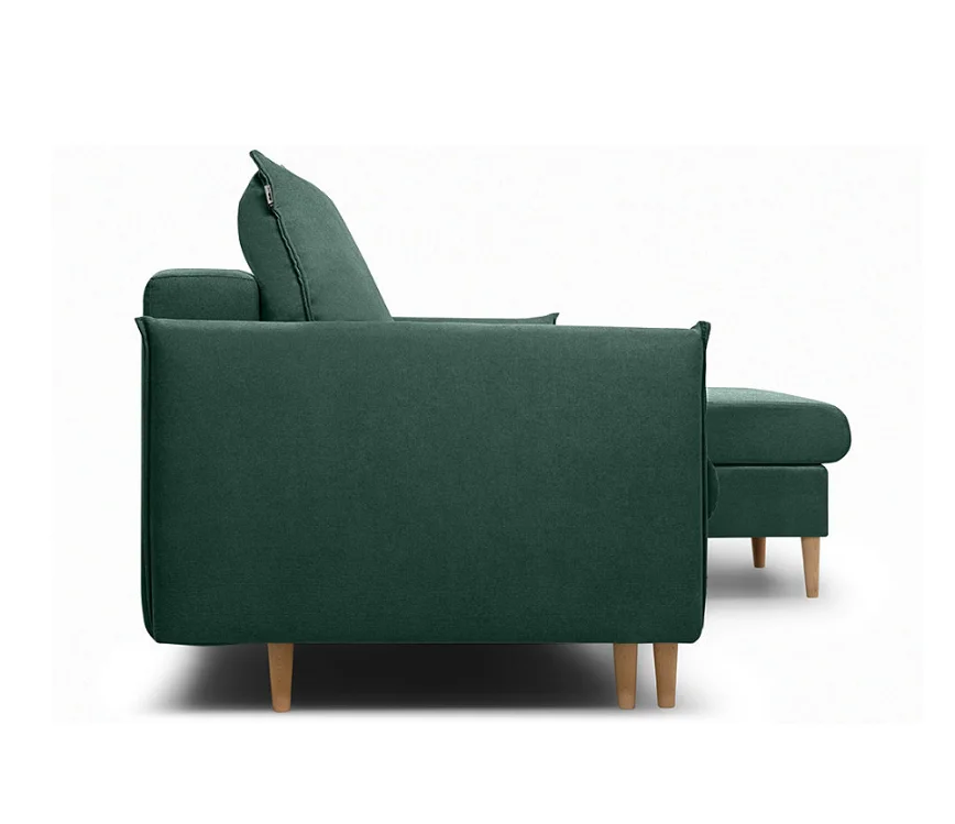 Modern Green Fabric Corner Sofa Bed Stylish Living Room Furniture - Buy