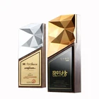 Shape Unique Shape Hot Selling Unique Design Wood Glass Crystal Irregular Shape Trophy For Souvenir Gift
