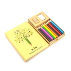 School Stationery School Mini 12 Pack Color Pencil With Colouring Book For Kids And Children Drawing Stationery Set School Stationery