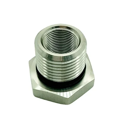 Threaded Adapter Screw Stainless Steel Threaded Adapter Connector Auto Engine Replacement Parts 1/2‑28 to 3/4‑16