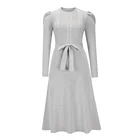 Long Dress Long Sleeve Winter Sweater Dress Shows Temperament Of Thin Tall Waist Plus Size Dress Casual Women