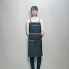 Lead KHW Denim Barber Garden Apron X Ray And Chef Hat Full Length Bib Lead Apron For Xray Nail Coffee Apron With Logo