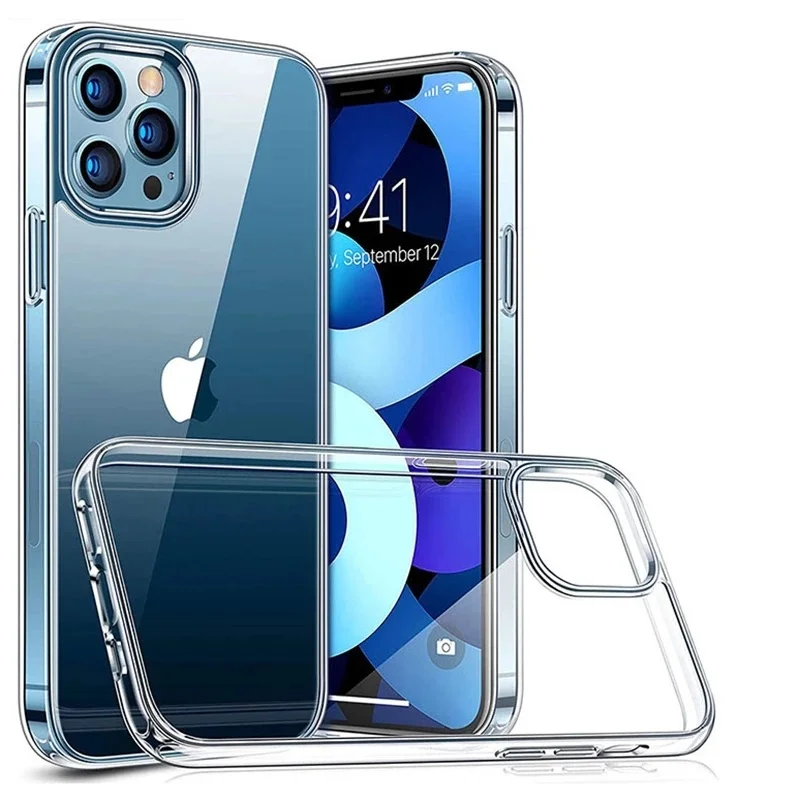 2021 Clear Silicon Ultra Thin Soft TPU Case For iphone X Xr Xs max for iphone 12 pro max Transparent Phone Case mobile covers