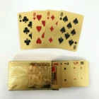 Poker 100 Wholesale Waterproof Plastic Gold Foil Print Table Poker 100 EURO EYPO Playing Card