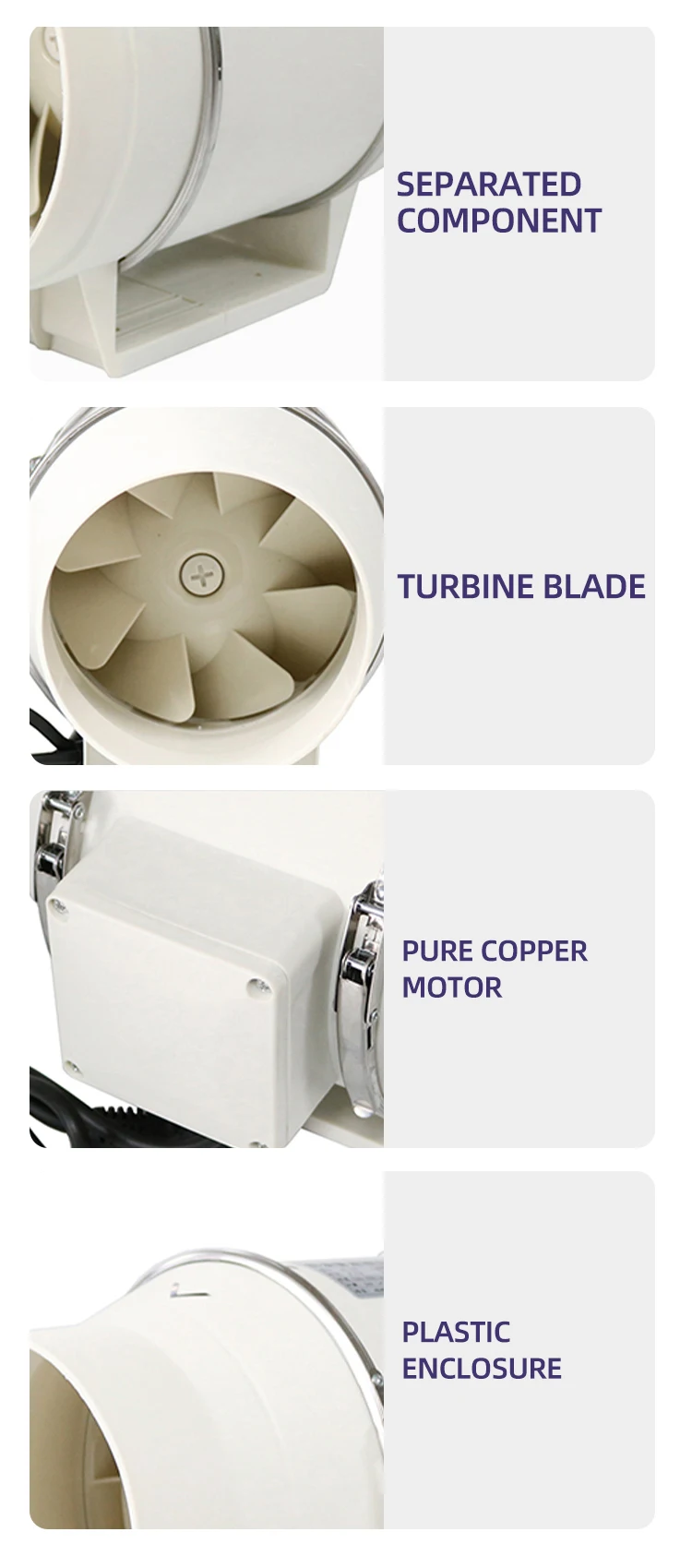 Inline Duct Fan, Cast Iron, HF100 - detail 12