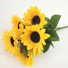 Flower Artificial Flower 7 Heads Sunflower Bouquet Wedding Decoration Home Decoration