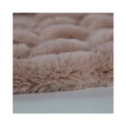 Plush Fabric Factory Wholesale 100% Polyester Flesh-colored Spandex Rabbit Fur Plush Fabric