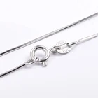 SJ-CH002 Rhodium Plated Jewelry 18 Inch 925 Sterling Silver Necklace Pendant Snake Chain