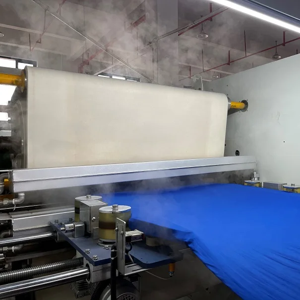 Knit Fabric Tubular Compactor Machine Cotton Polyester 3 Ends French Terry Fabric for Hoodie Fabrics supplier