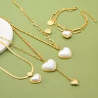 Pearl Necklace 2021 Women Double Layer Pearl Necklace Heart Necklace Pendants For Necklace