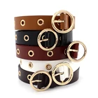 Belt Women Belt Wholesale Black Metallic Buckle Popular PU Leather Belt Waist Women Fashion
