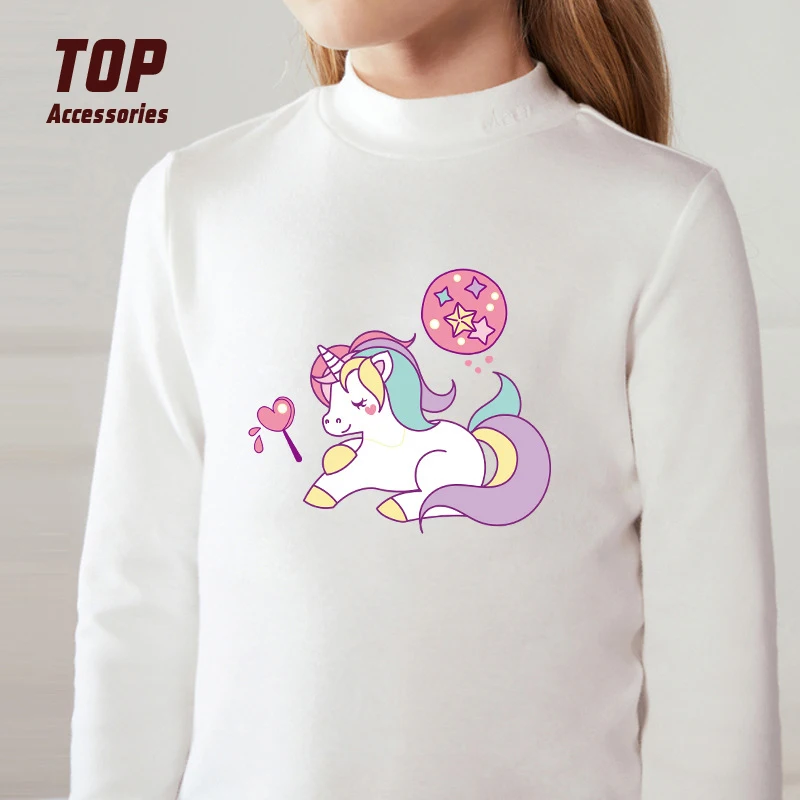 Customizable Printed Unicorn Heat Transfer Labels Washable DIY Garment Labels for Children's Doll Clothing