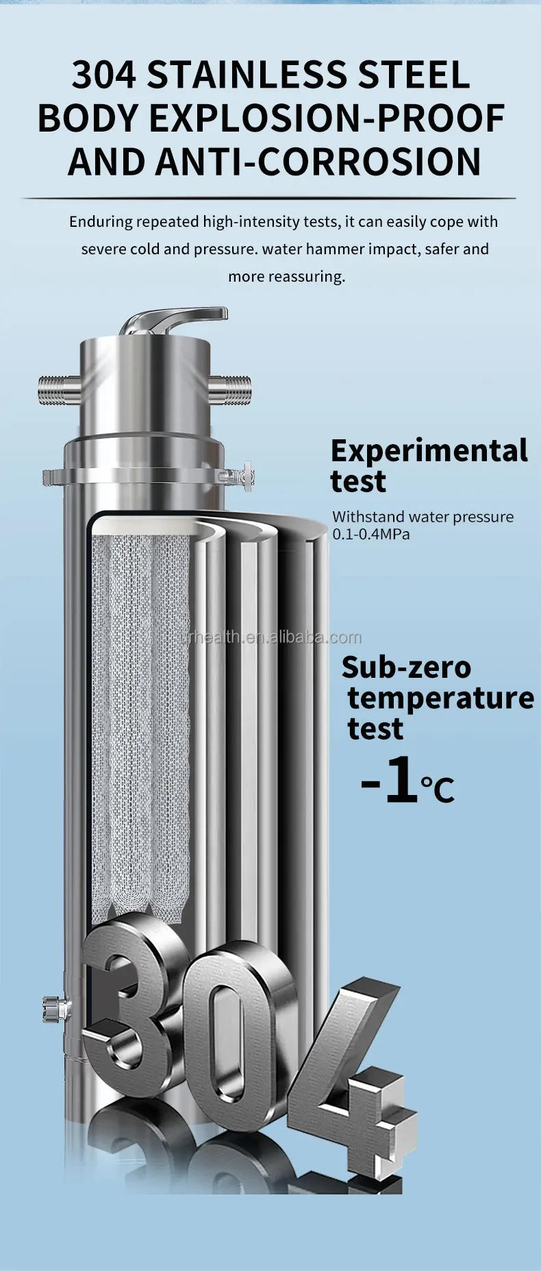 304 stainless steel manual backwash uf filter 36 month life portable-1