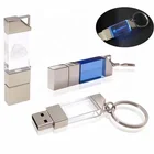 Drive Pen Best Selling Promotion LED Glittering Crystal USB Flash Drive With High Speed 3.0 16GB 32GB 64GB Pen Drive