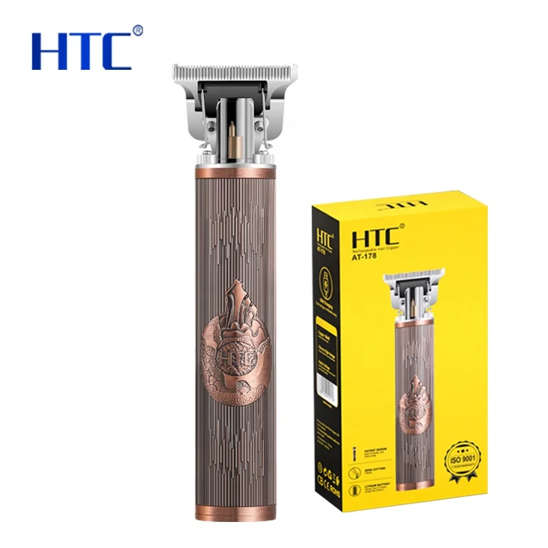 Htc At-178w Lithium Battery Total Copper Body With Button Switch Usb Type-c  Charge T-blade Zero Cutting Hair Trimmer Clipper - Buy T9 Trimmer  Professional Golden Hair Clipper,Hair Clippers T9 For Men Professional