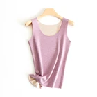 Ladies Silk Vest 10 Years Factory High Quality Back Seamless Sleeveless Short Ladies Velvet Silk Vest