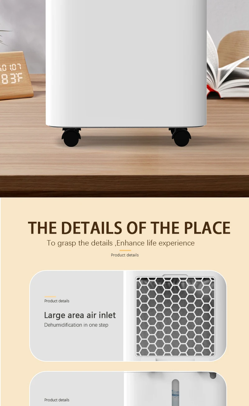 Portable Air Dehumidifier, 15/20L, LED, R290, Plastic - detail 16
