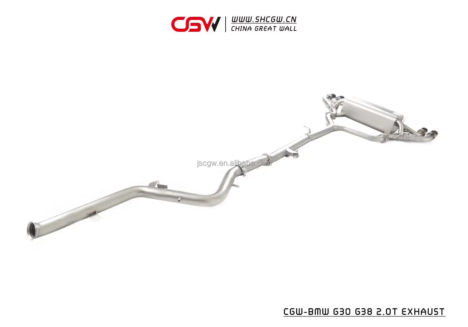 product stainless steel catback exhaust pipe muffler with valves for bmw g30 g38 525i 530i 20t-3
