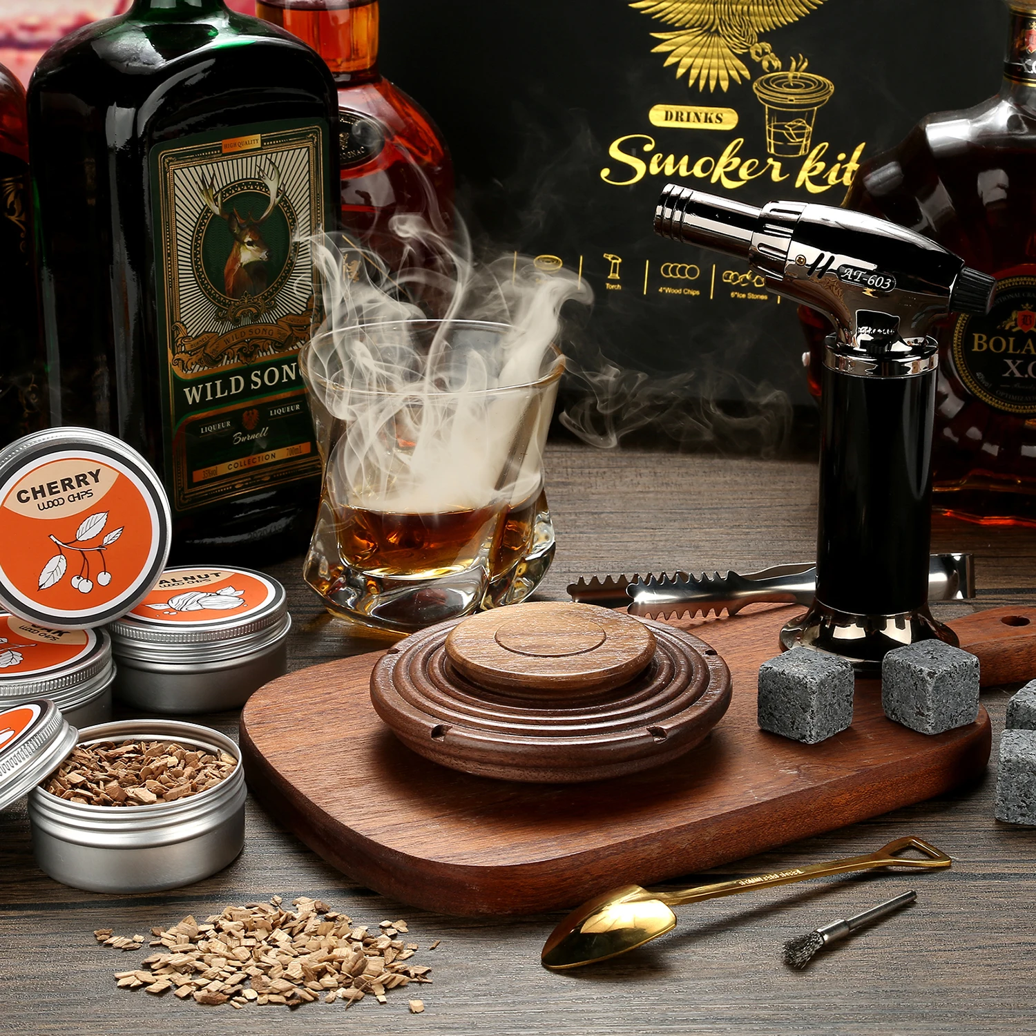 Old Fashioned Cocktail Smoker Kit With Wood Smoking Chips Drink Smoker old-fashioned-cocktail-smoker-kit-with-wood-smoking-chips-drink-smoker