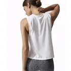 White Cotton Tank Tops Wholesale Women Blank White Color Organic Cotton Nylon Tank Tops With Custom Logo