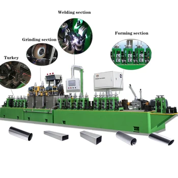 Foshan CS/Carbon/Stainless Steel/Iron Welded Round Tube Pipe Production Line Pipe Making Machinery