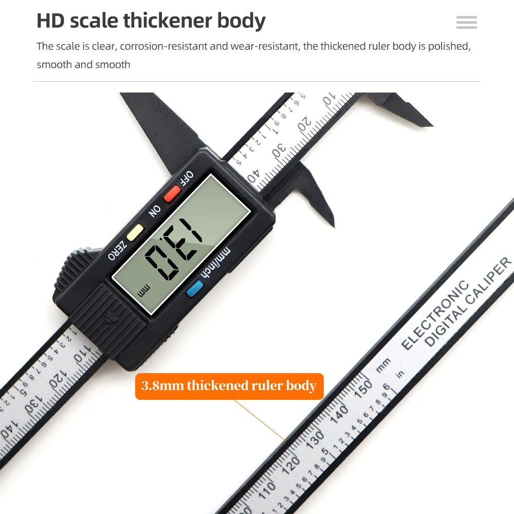 Digital Vernier Caliper Mm Inch Lcd Screen Measuring Tool