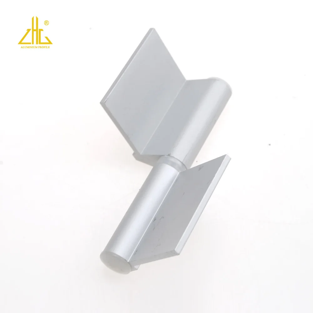 ZHONGLIAN Customized Two Wings butterfly rotating pivot silver aluminium hinge factory For glass sliding window and door frame 3