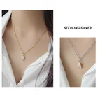 Sterling S925 Sterling Silver Baroque Freshwater Pearl Water Wave Chain Necklace For Women