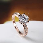 Engagement Cheap 18k Gold Engagement Wedding Ring With Big Diamond For Women